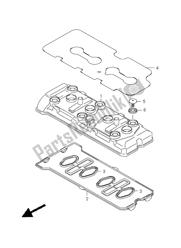 Tutte le parti per il Coperchio Della Testata del Suzuki GSX R 600 2010