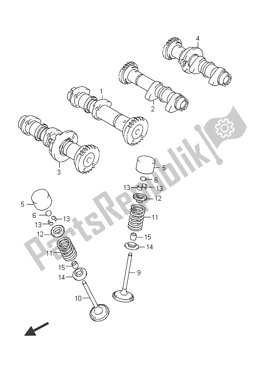 Alle onderdelen voor de Nokkenas & Klep van de Suzuki C 1800R VLR 1800 Intruder 2011