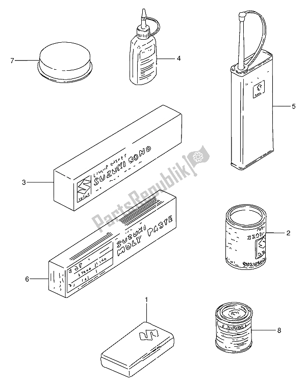 All parts for the Optional of the Suzuki GN 250E 1991