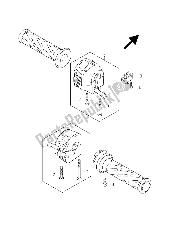 All parts for the Handle Switch (sv650-a-u-ua) of the Suzuki SV 650 Nsnasa 2009