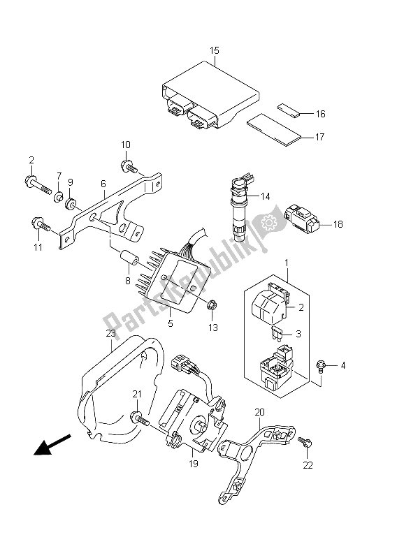 Tutte le parti per il Elettrico (gsx-r1000 E51) del Suzuki GSX R 1000 2011