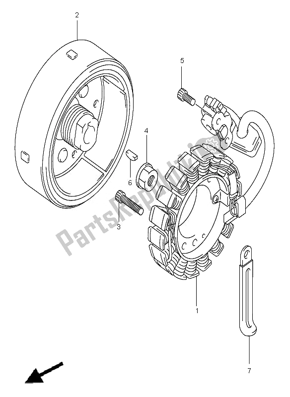 Wszystkie części do Magneto Suzuki VL 125 Intruder 2007