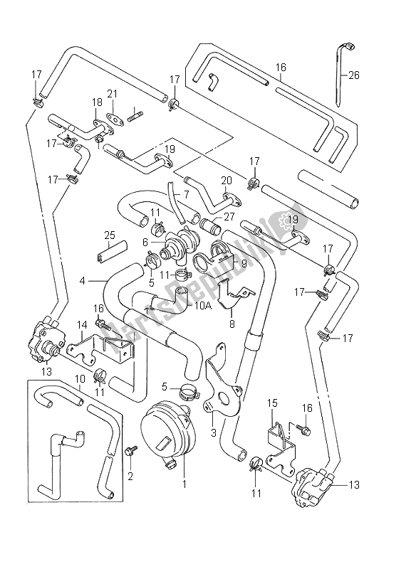 Todas las partes para Segundo Aire (e18-e39) de Suzuki GSX R 750W 1995