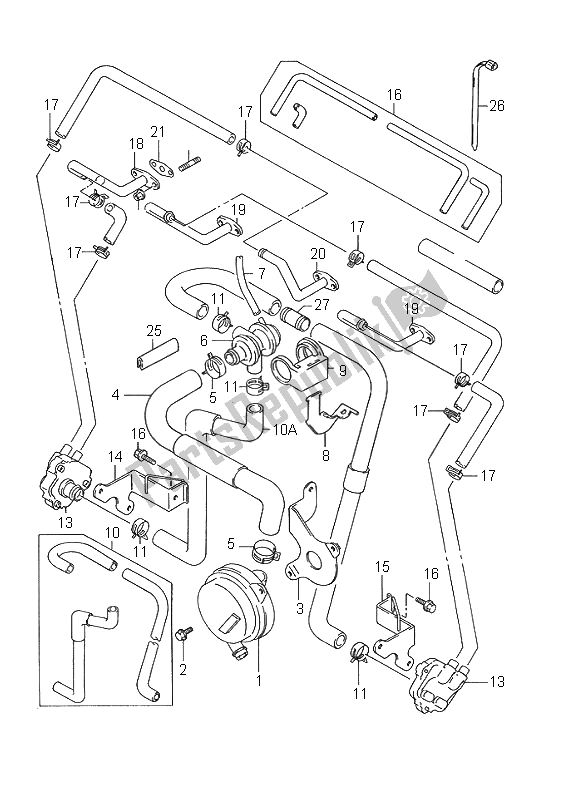 Toutes les pièces pour le Deuxième Air (e18-e39) du Suzuki GSX R 750W 1995