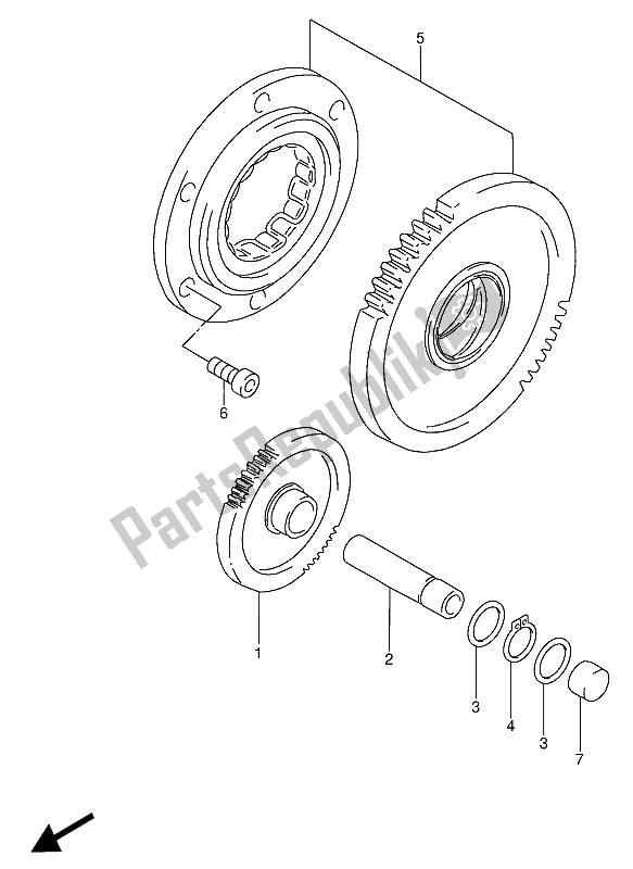 Todas las partes para Embrague De Arranque de Suzuki RF 600 RU 1993