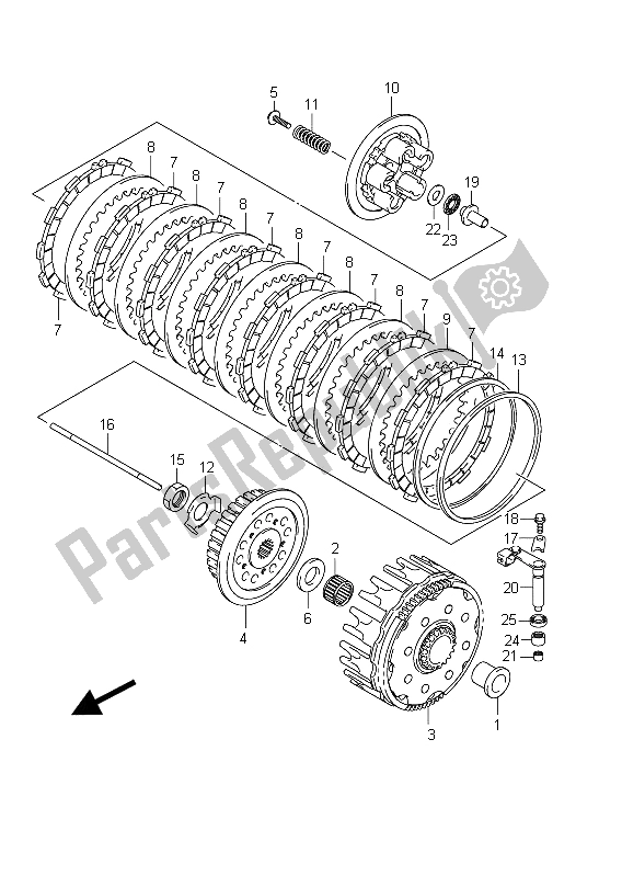 Toutes les pièces pour le Embrayage du Suzuki RM Z 250 2011