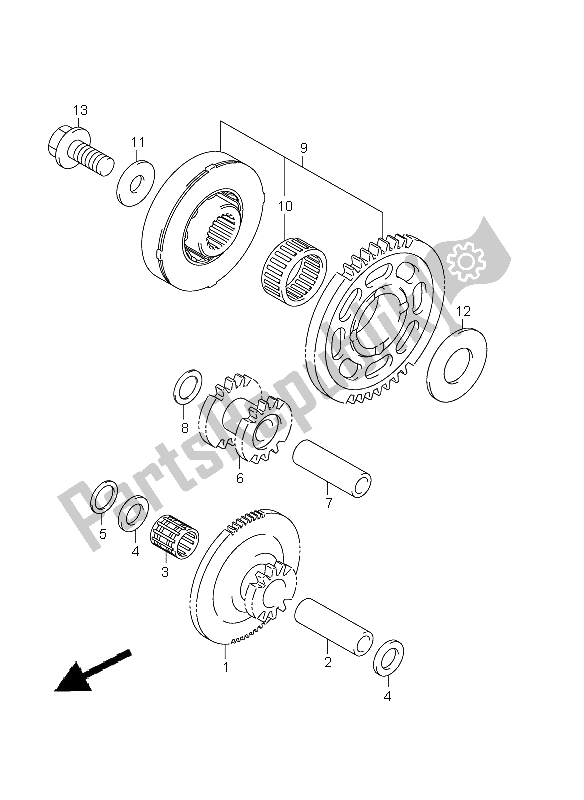 Tutte le parti per il Frizione Di Avviamento del Suzuki GSR 750 2011