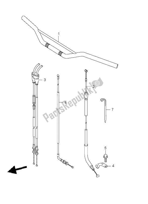 Tutte le parti per il Manubrio (e1) del Suzuki DR Z 400E 2003