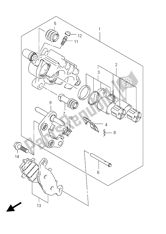 Toutes les pièces pour le étrier Avant du Suzuki C 800 VL Intruder 2012
