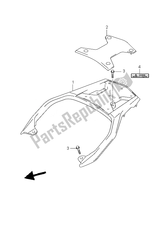 All parts for the Carrier of the Suzuki DL 1000 V Strom 2007