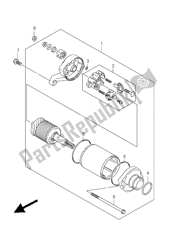 Todas las partes para Motor De Arranque (sfv650a-ua) de Suzuki SFV 650A Gladius 2009