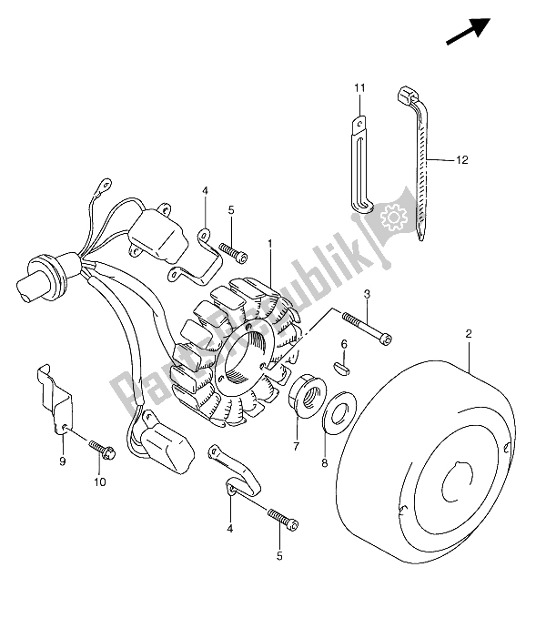 Todas as partes de Magneto do Suzuki RGV 250 1992