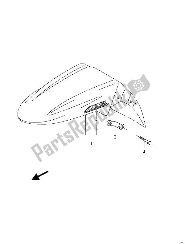 All parts for the Front Fender (gsf650sa) of the Suzuki GSF 650 Sasa Bandit 2011