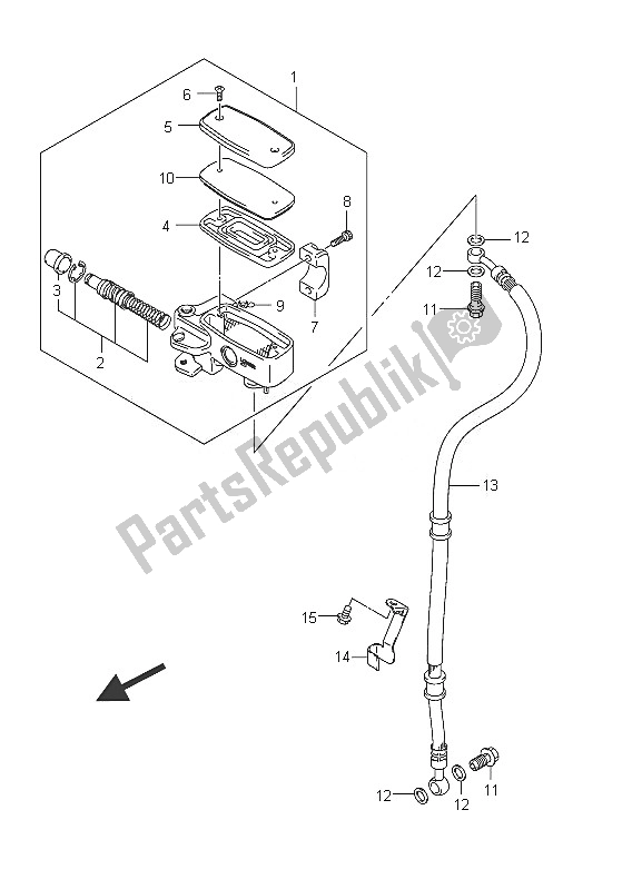 Toutes les pièces pour le Maître-cylindre Avant du Suzuki C 800 VL Intruder 2011