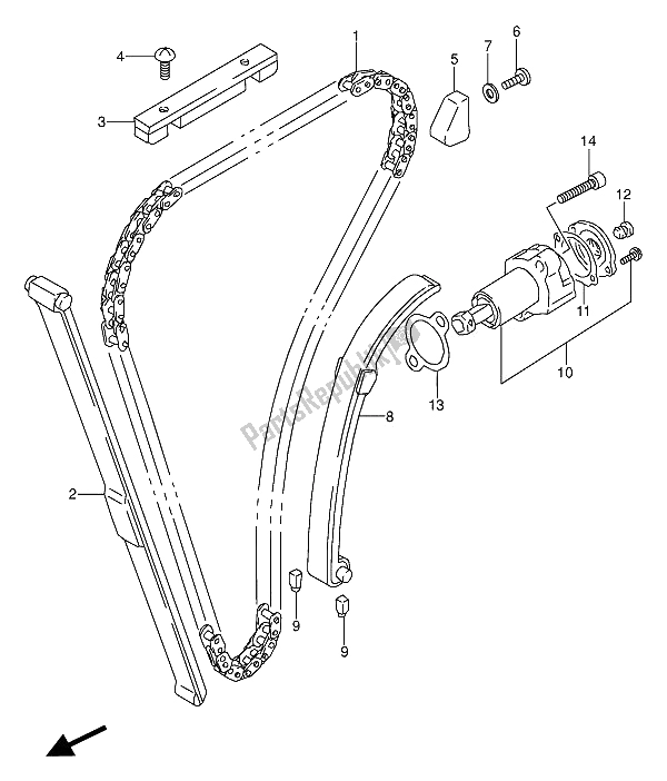 Todas las partes para Cadena De Levas de Suzuki GS 500 EU 1993