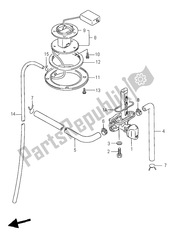 Todas las partes para Grifo De Combustible de Suzuki GSX 750F 1995