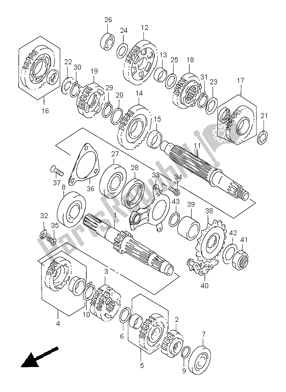 Tutte le parti per il Trasmissione del Suzuki TL 1000S 1999