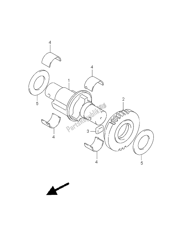 All parts for the Crank Balancer of the Suzuki GSX R 750 2009