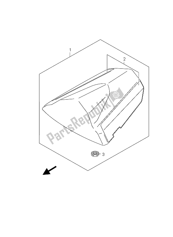 Alle onderdelen voor de Zitstaartdoos (gsx-r750x) van de Suzuki GSX R 750X 2005