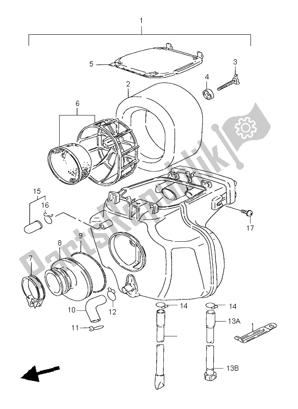 Tutte le parti per il Filtro Dell'aria del Suzuki DR 125 SE 1999