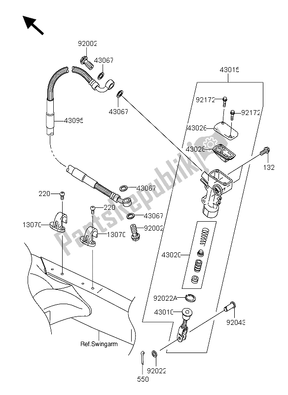 Wszystkie części do Tylny Cylinder G?ówny Suzuki RM Z 250 2004