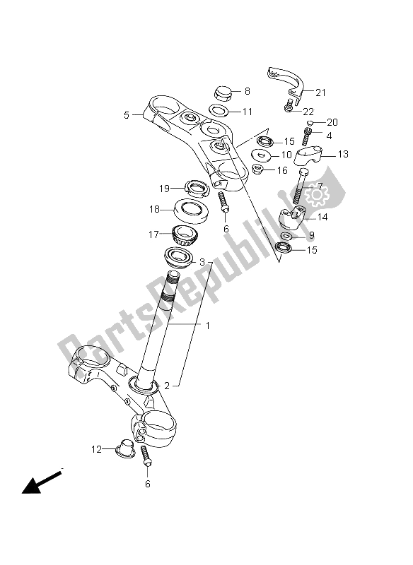 Tutte le parti per il Gambo Dello Sterzo del Suzuki GSR 750A 2012