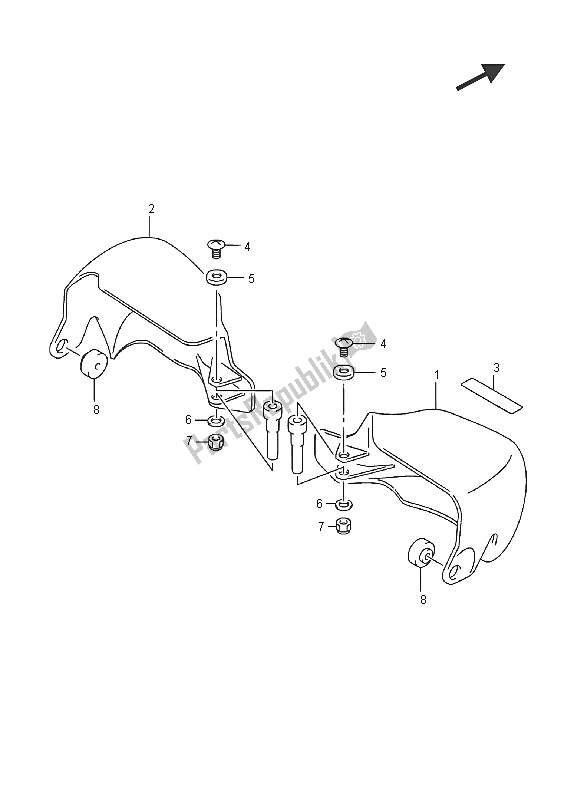 All parts for the Knuckle Cover (an400za) of the Suzuki Burgman AN 400 ZZA 2016