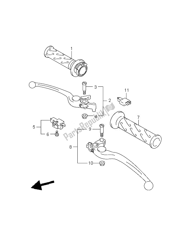 All parts for the Handle Lever of the Suzuki GSF 1250 Nsnasa Bandit 2007