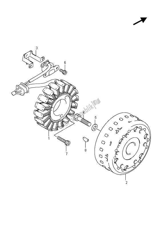 Todas las partes para Magneto de Suzuki DL 650A V Strom 2015