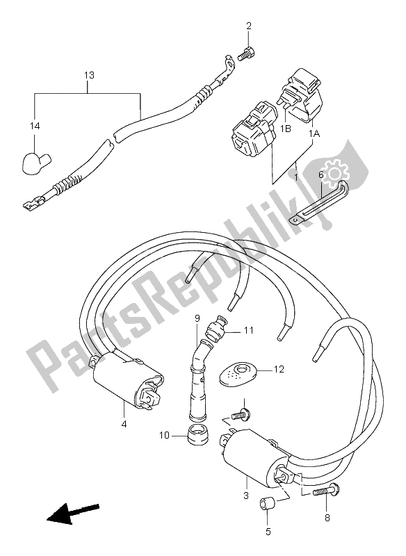 All parts for the Electrical of the Suzuki GSF 600 NS Bandit 1998