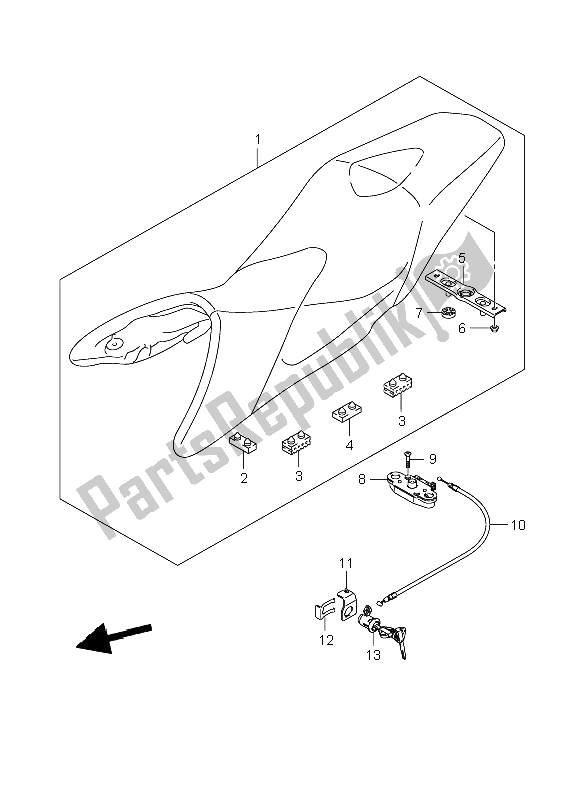 Toutes les pièces pour le Siège du Suzuki GSR 600 2006