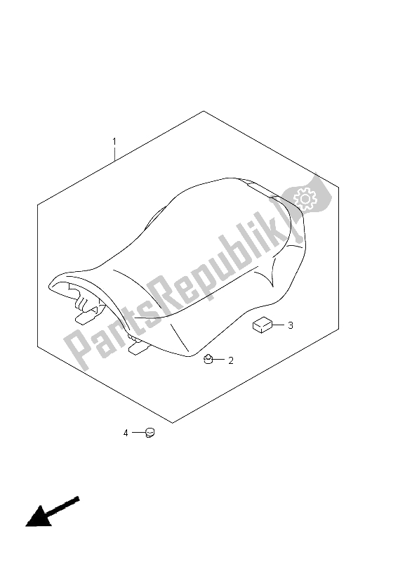 All parts for the Seat (lt-a400f P24) of the Suzuki LT A 400Z Kingquad ASI 4X4 2012