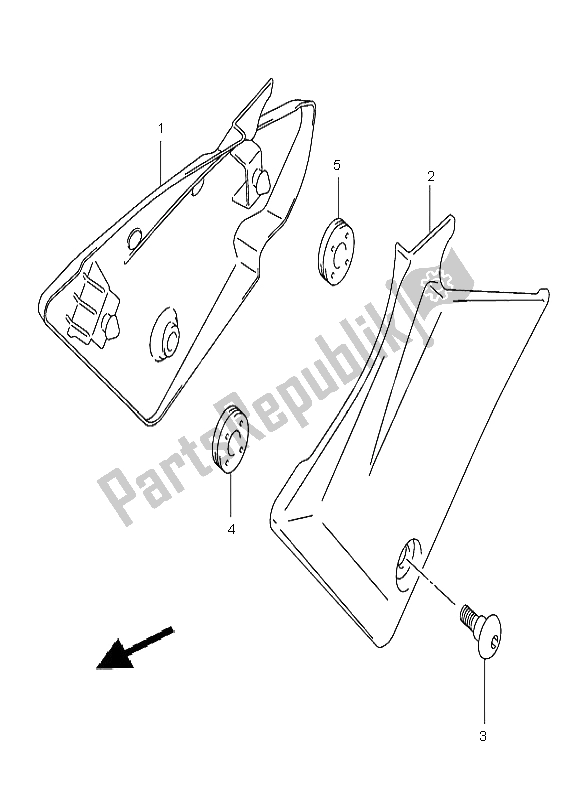 Tutte le parti per il Copertura Del Telaio del Suzuki SV 1000 NS 2003