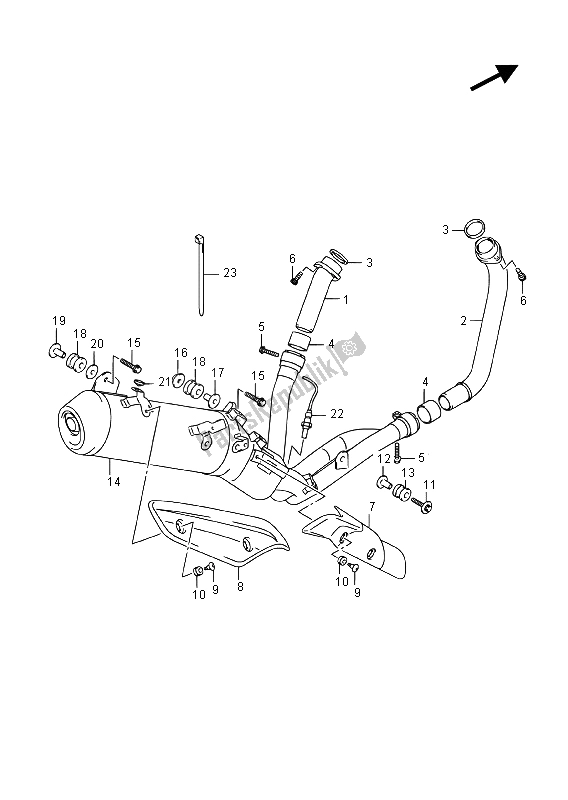 Todas las partes para Silenciador de Suzuki DL 650 XA V Strom 2015