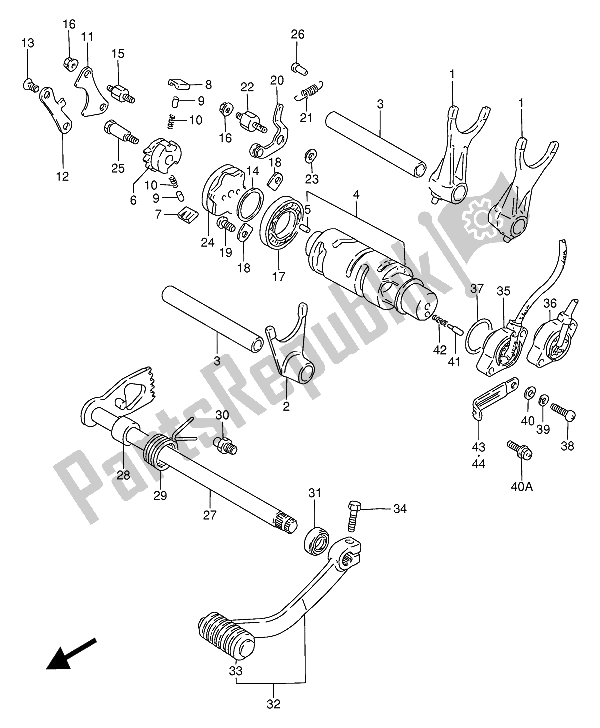 Toutes les pièces pour le Changement De Vitesse du Suzuki VS 800 GL Intruder 1994