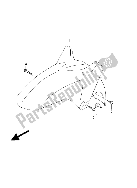 Toutes les pièces pour le Garde-boue Avant (dl650 E24) du Suzuki DL 650A V Strom 2011