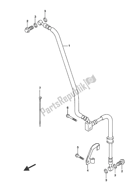 Tutte le parti per il Tubo Freno Anteriore (uh125 P02) del Suzuki UH 125A Burgman 2016