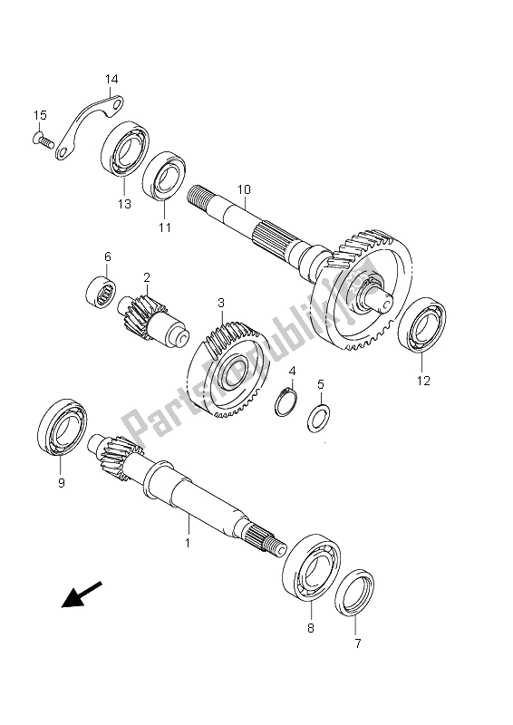 All parts for the Transmission (2) of the Suzuki UH 200 Burgman 2008