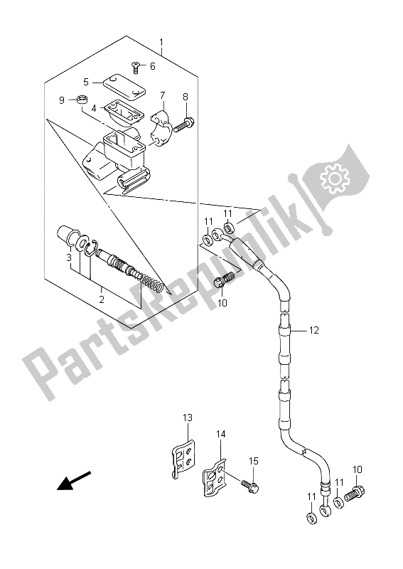 Todas las partes para Cilindro Maestro Delantero (sw) de Suzuki RM 85 SW LW 2015