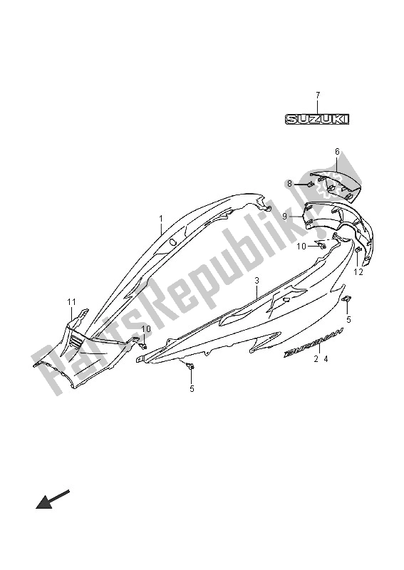 All parts for the Frame Cover (an400za) of the Suzuki Burgman AN 400 ZZA 2016