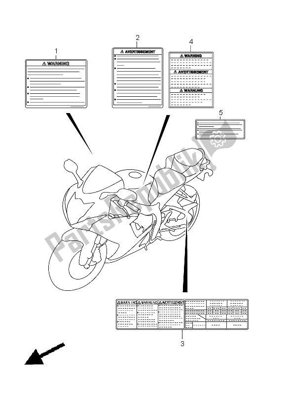 Tutte le parti per il Etichetta (gsx-r600uf E21) del Suzuki GSX R 600 2011