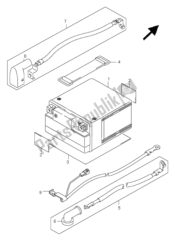 Toutes les pièces pour le Batterie du Suzuki RV 125 Vanvan 2003