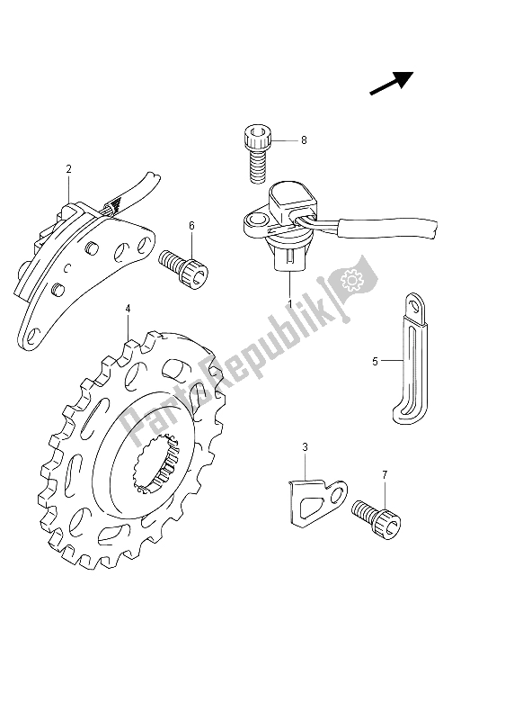 All parts for the Signal Generator of the Suzuki GSX R 1000 2015