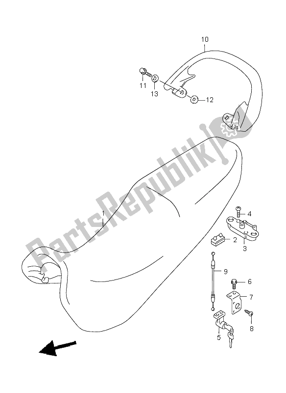 Wszystkie części do Siedzenie Suzuki GSX 750F 2003