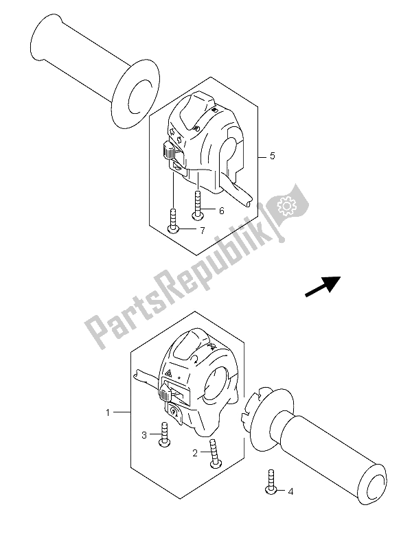 Todas las partes para Interruptor De La Manija de Suzuki Burgman AN 400S 2005