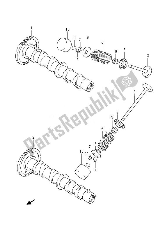 All parts for the Camshaft & Valve of the Suzuki AN 650Z Burgman Executive 2014