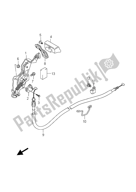 Tutte le parti per il Leva Di Blocco Freno del Suzuki Burgman AN 400 AZA 2009