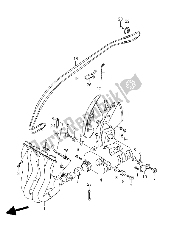 Toutes les pièces pour le Silencieux du Suzuki GSX R 600 2007