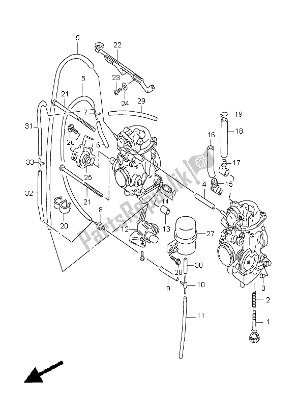 Todas as partes de Encaixe Do Carburador do Suzuki XF 650 Freewind 1999