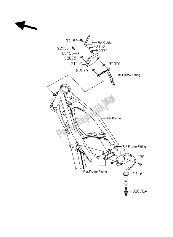 Wszystkie części do Sytem Zap? Onu Suzuki RM Z 250 2006